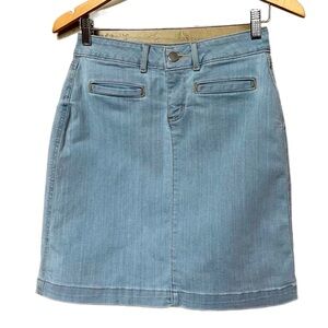 Loft Denim Skirt, Light Wash, Size 0P